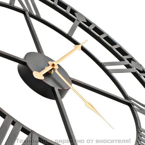 Винтидж стенен кварцов часовник, метал, 60 см, XXL