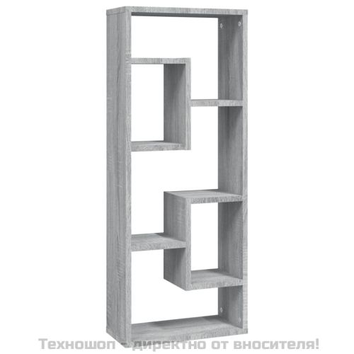 Стенен рафт, сив сонома, 36x16x90 см, инженерно дърво