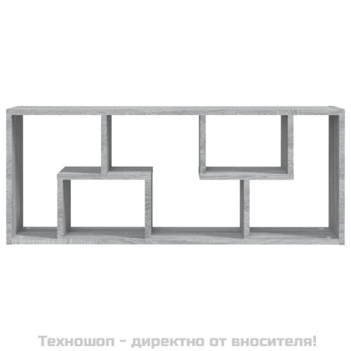 Стенен рафт, сив сонома, 36x16x90 см, инженерно дърво