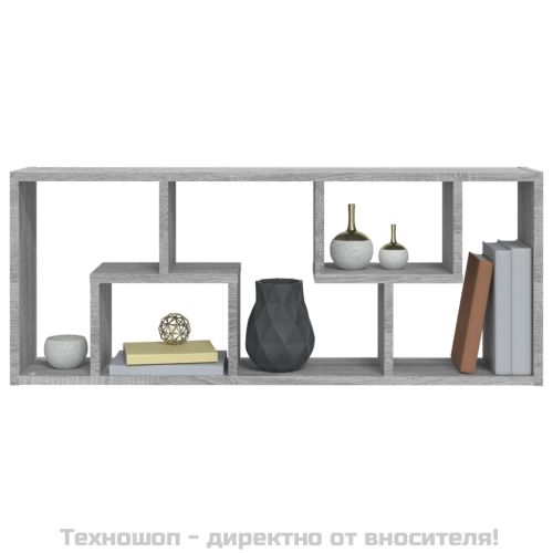 Стенен рафт, сив сонома, 36x16x90 см, инженерно дърво