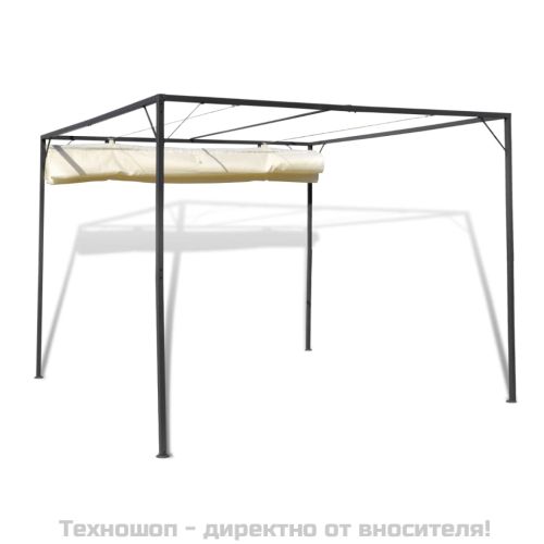 Градинска шатра с подвижен покрив