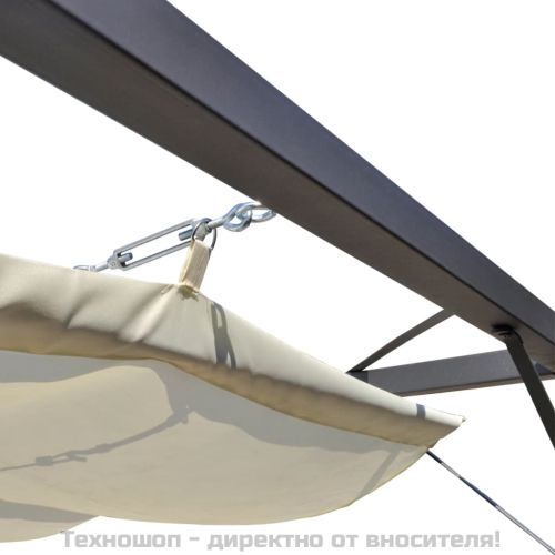 Градинска шатра с подвижен покрив