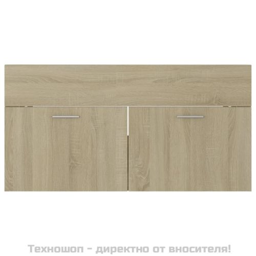 Долен шкаф за мивка, дъб сонома, 90x38,5x46 см, инженерно дърво
