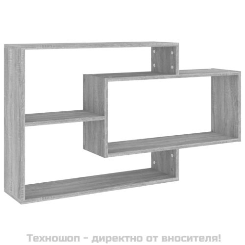 Стенен рафт, сив сонома, 104x20x58,5 см, инженерно дърво