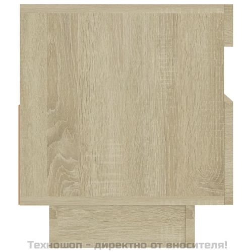 ТВ шкаф с LED осветление, дъб сонома, 80x35x40 см
