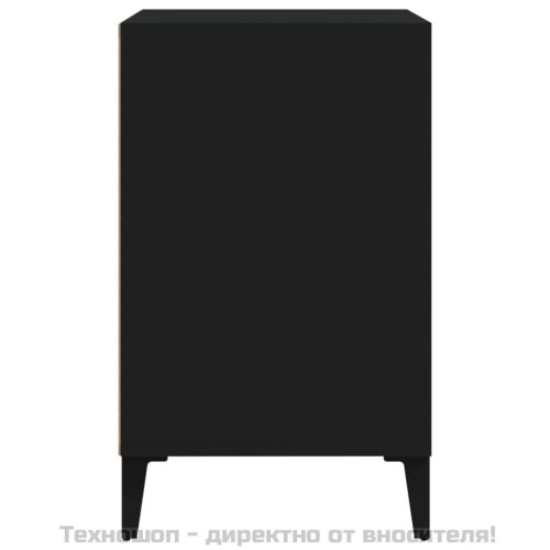 Шкаф за обувки, черен, 102x36x60 см, инженерно дърво