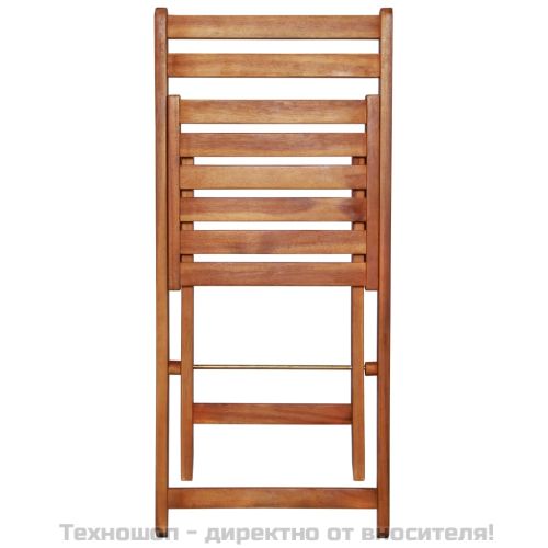 Градински бистро столове, 2 бр, акациево дърво масив