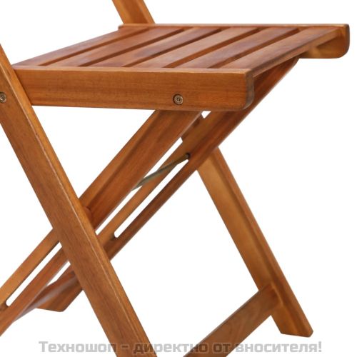 Градински бистро столове, 2 бр, акациево дърво масив