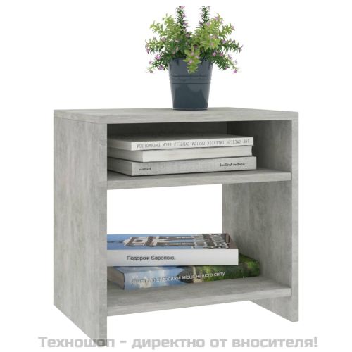 Нощни шкафчета 2 бр бетоново сиво 40x30x40 см инженерно дърво
