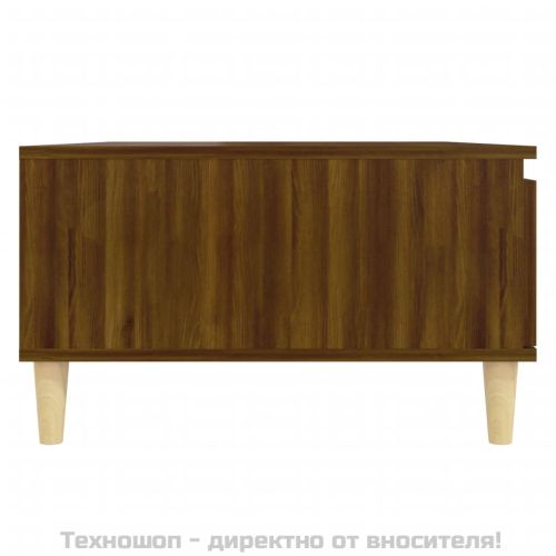 Кафе маса, кафяв дъб, 90x60x35 см, инженерно дърво