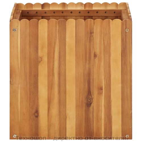 Градинска повдигната леха, 50x50x50 см, акациево дърво масив