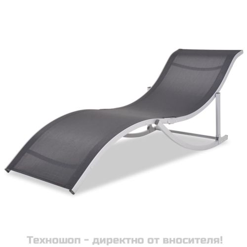Сгъваеми шезлонги, 2 бр, алуминий и textilene