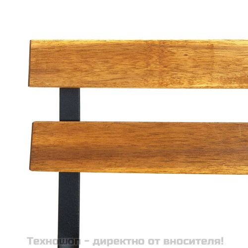 Сгъваеми градински столове, 8 бр, стомана и акация масив