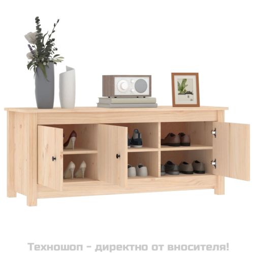 Шкаф за обувки, 110x38x45,5 см, бор масив