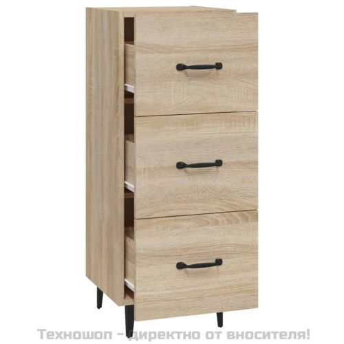 Сайдборд, дъб сонома, 34,5x34x90 см, инженерно дърво