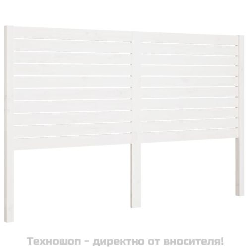 Горна табла за легло, бяла, 126x4x100 см, бор масив