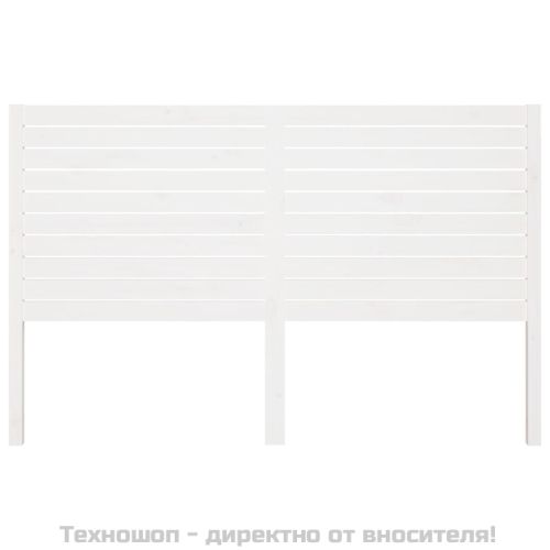 Горна табла за легло, бяла, 126x4x100 см, бор масив