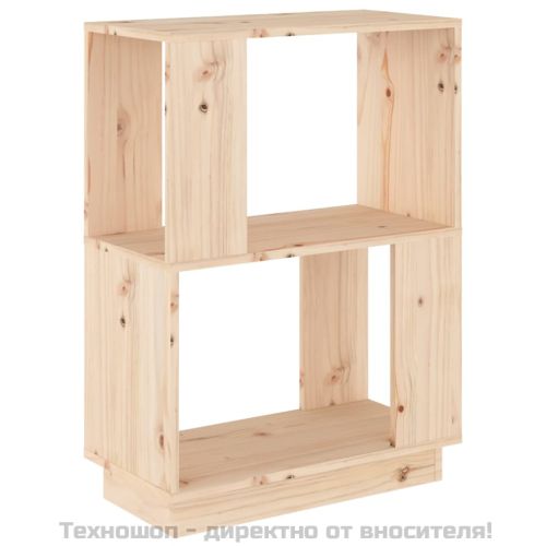 Библиотека/разделител за стая, 51x25x70 см, бор масив