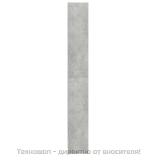 5-етажна библиотека, бетонно сив, 80x24x175 см, инженерно дърво