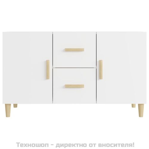 Сайдборд, бял, 100x36x60 см, инженерно дърво