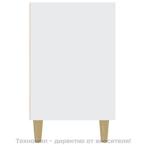 Сайдборд, бял, 100x36x60 см, инженерно дърво