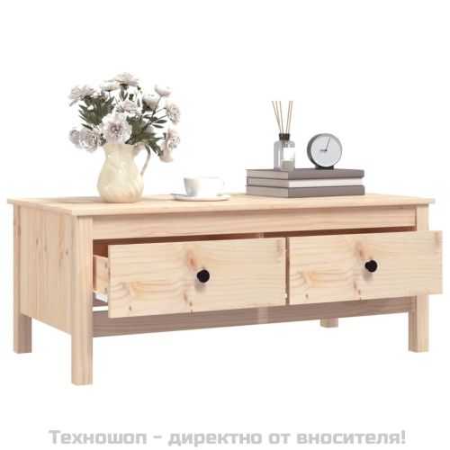 Кафе маса, 100x50x40 см, бор масив