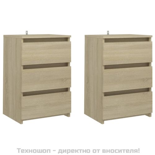 Нощни шкафчета 2 бр сонома дъб 40x35x62,5 см инженерно дърво