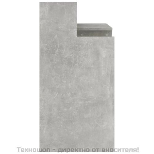 Бюро с LED, бетонно сиво, 97x45x90 см, инженерно дърво