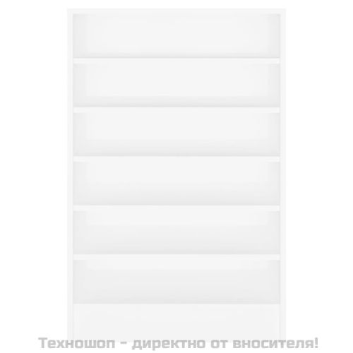 Шкаф за обувки, бял, 60x35x92 см, инженерно дърво