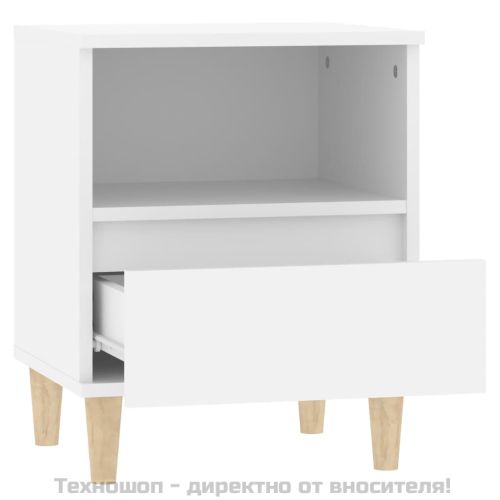 Нощни шкафчета, 2 бр, бели, 40x35x50 см