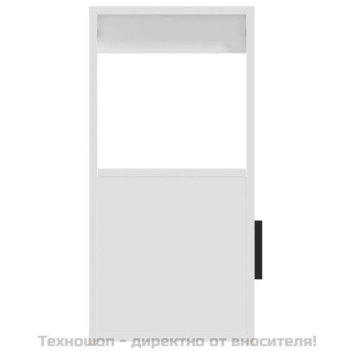 Сайдборд, бял, 80x30x60 см, инженерно дърво