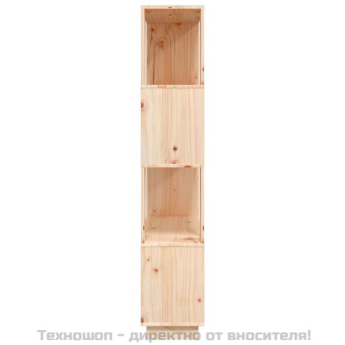 Библиотека/разделител за стая, 80x25x132 см, бор масив