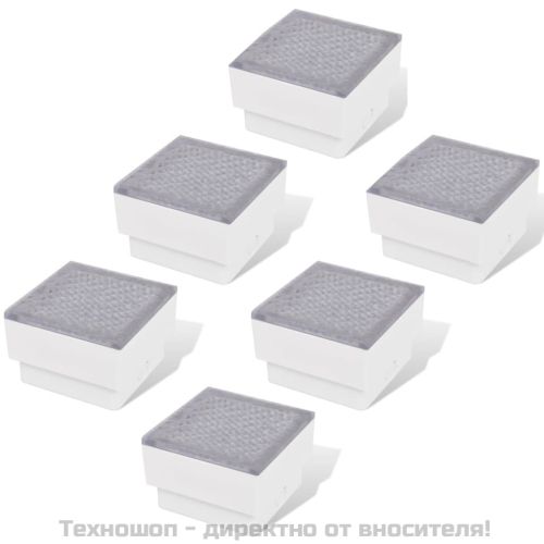 LED осветителни тела за вграждане в земя, 6 бр, 100x100x68 мм