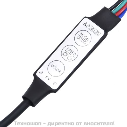 ТВ шкаф с LED осветление, опушен дъб, 160x35x40 см