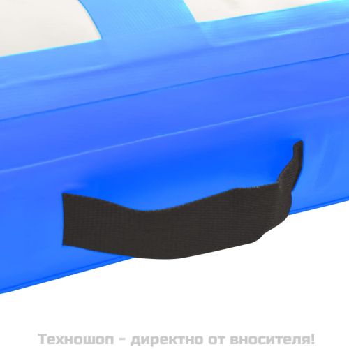 Надуваем дюшек за гимнастика с помпа, 400x100x20 см, PVC, син