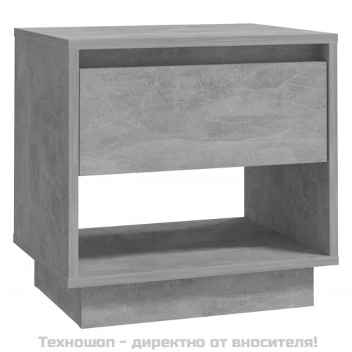 Нощни шкафчета, 2 бр, бетонно сив, 45x34x44 см, инженерно дърво