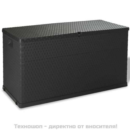 Градински сандък за съхранение антрацит 120x56x63 см PP ратан