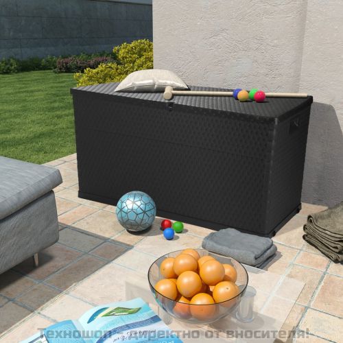 Градински сандък за съхранение антрацит 120x56x63 см PP ратан