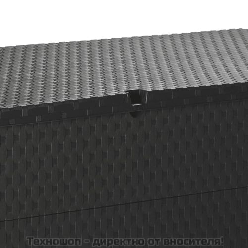 Градински сандък за съхранение антрацит 120x56x63 см PP ратан