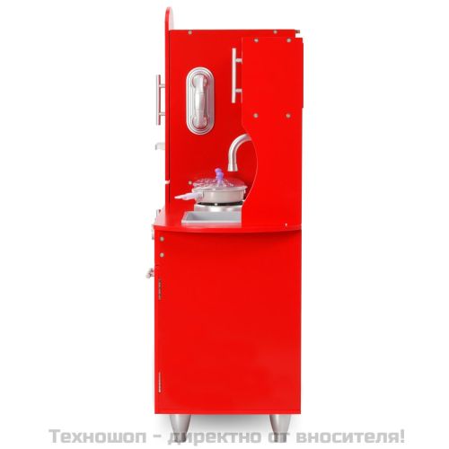 Детска кухня за игра, МДФ, 84x31x89 см, червена