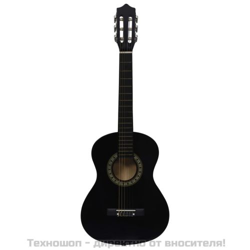 Комплект класическа китара за начинаещи 8 части черен 1/2 34"