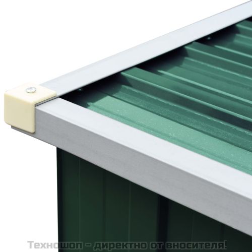 Навес за дърва, поцинкована стомана, 330x84x152 см, зелен