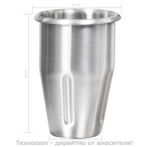 Миксер за млечен шейк с две купи, неръждаема стомана, 2 л