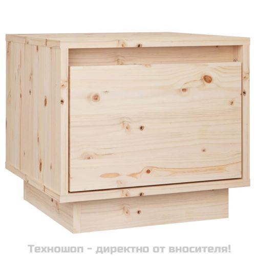 Нощни шкафчета, 2 бр, 35x34x32 см, борово дърво масив