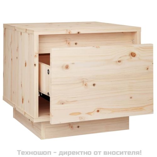 Нощни шкафчета, 2 бр, 35x34x32 см, борово дърво масив