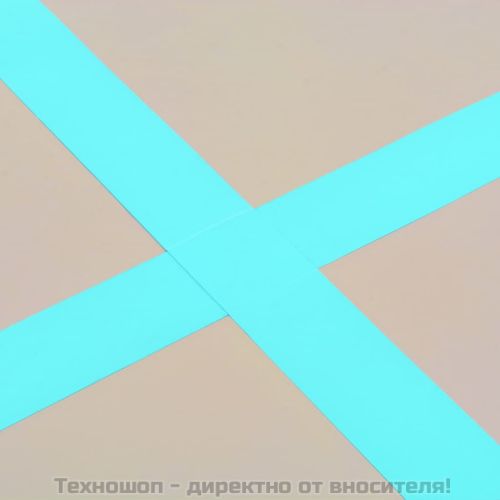 Надуваем дюшек за гимнастика с помпа, 300x100x10 см, PVC, зелен