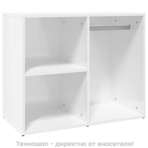 Шкаф за гримиране, бял гланц, 80x40x65 см, инженерно дърво