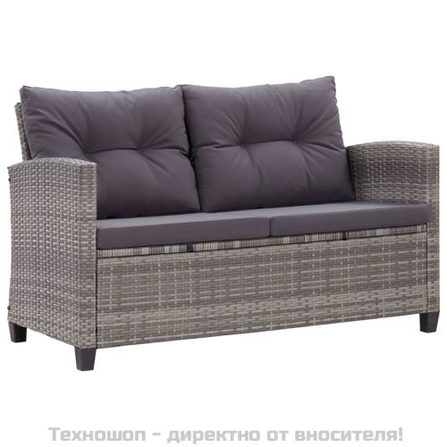 Градински трапезен комплект 3 части полиратан и акациево дърво