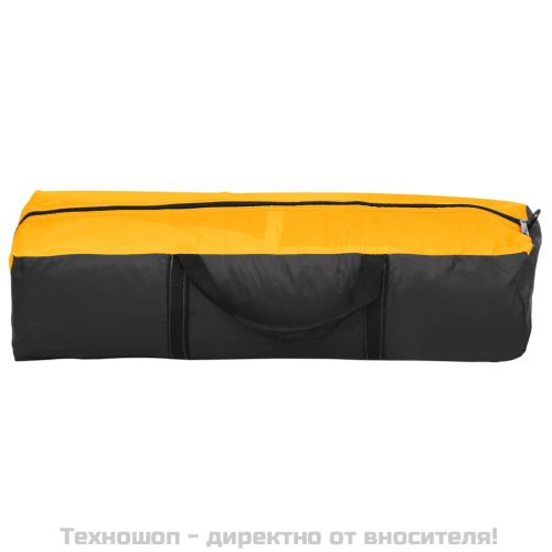 Парти шатра с LED и 4 стени, 3,6x3,6x2,3 м, жълта