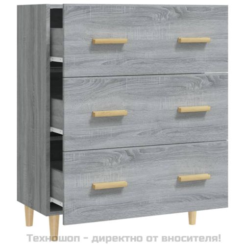 Сайдборд, Сив сонома, 70x34x90 см, инженерно дърво